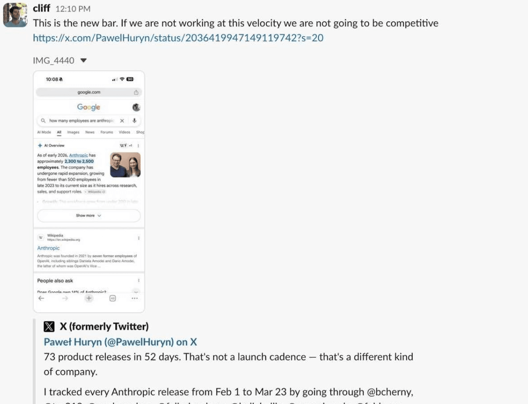 The post that raised concerns.