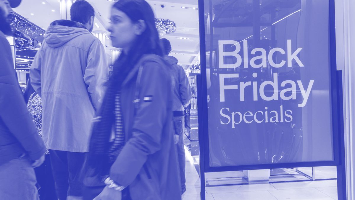 Black Friday shoppers spent a record $9.8 billion in U.S. online sales, up  7.5% from last year